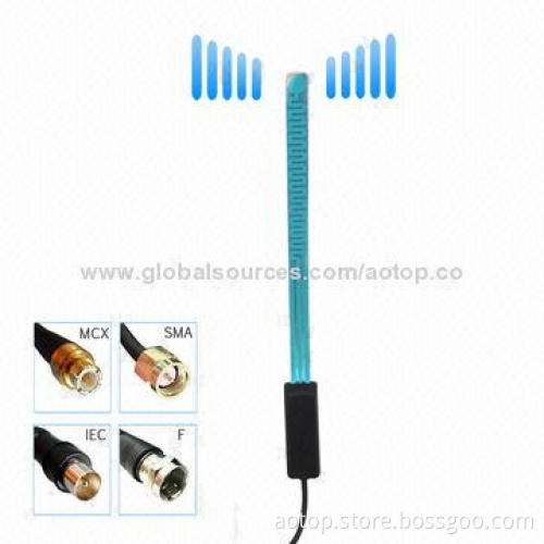 High-quality Car Active Film Antenna for Digital TV Box with VHF/UHF, Brass Connector for Car TV Box